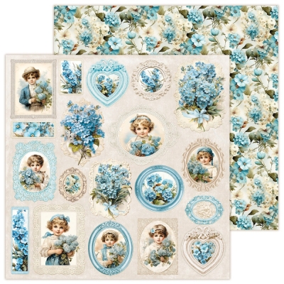 DEAR DIARY - FORGET-ME-NOT ZESTAW GŁÓWNY - ZESTAW PAPIERÓW DO SCRAPBOOKINGU 30X30CM - LEMONCRAFT
